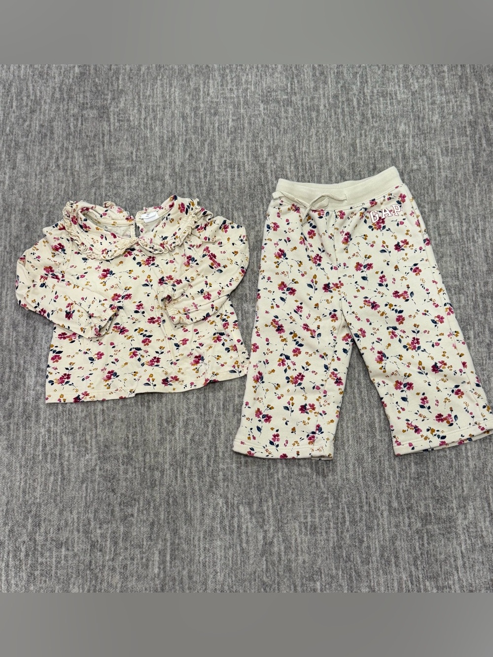Toddler GAP Cream Floral Outfit